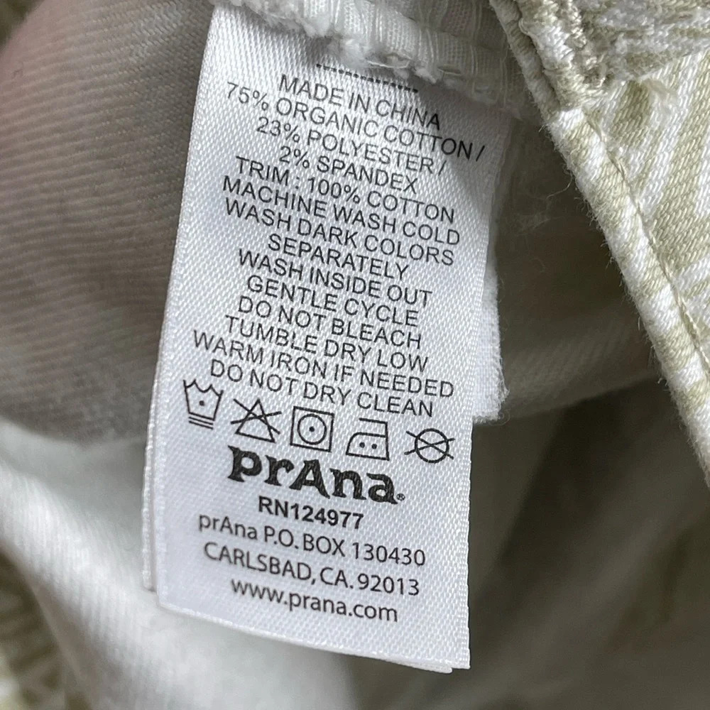 prAna Organic Cotton Stone Diamond Print Skinny Kara Jeans Women’s 10/30 - Picture 6 of 6
